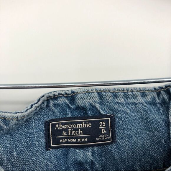 Abercrombie & Fitch Mom Jean High Rise Paper Bag Tie Waist Womens 0R - Picture 5 of 9